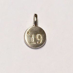 Alex Woo Sterling Silver '19 Charm / Pendant NWOT